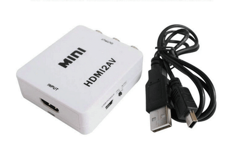 Mini Composite CVBS 3RCA HDMI to AV Video Converter Adapter 1080p 720p Upscaler - Picture 2 of 12