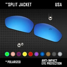 Anti Scratch Polarized Replacement Lenses for-Oakley Split Jacket OO9099 Options