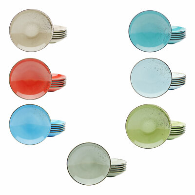 CreaTable Nature Collection 6-er Suppenteller Teller tiefe Teller 22cm Steinzeug