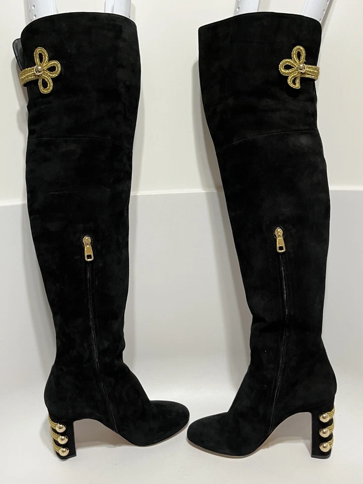 BOTAS POR ENCIMA DE LA RODILLA DOLCE & GABBANA DE GAMUZA NEGRAS 39 Foto 4 de 4