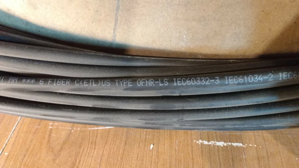 134' Commscope Optispeed OM1 6 Fiber Riser Cabling, Z-006-DS-6F-FSUBK - Image 4 of 4