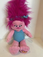 Poppy Build A Bear Dreamworks Trolls Plush Doll Hot Pink Hair BABW Stuffed 2018