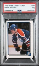 1988 O-PEE-CHEE STICKER MARK MESSIER #230 PSA 7, POP 3, 3 HIGHER