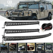 Curved 50" LED Light Bar +2x 20" LED Roof Lights Kit Fits Hummer H1 H2 H3 Humvee