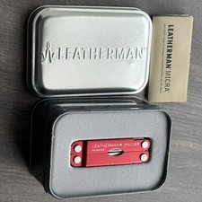 Leatherman MICRA RED Multitool in Vintage Gift Tin. Branded 3M