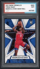 2021 PANINI CHRONICLES TYRESE MAXEY ROOKIES & STARS BASKETBALL #663 SOC POP1 AUT