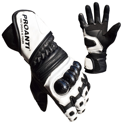 Motorradhandschuhe Race Leder Motorrad Herren Damen Handschuhe von PROANTI 