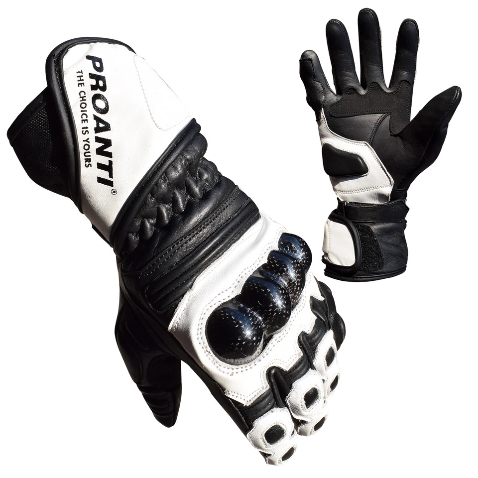 Motorradhandschuhe Race Leder Motorrad Herren Damen Handschuhe von PROANTI® - Bild 1 von 1