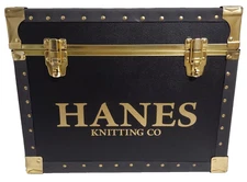 Hanes Knitting Co STEAMER TRUNK Promotional Storage Container HEAVY DUTY & FANCY
