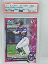 2022 Bowman Mega Box Warming Bernabel Pink Refractor /199 PSA 10 #BCP46 1st 
