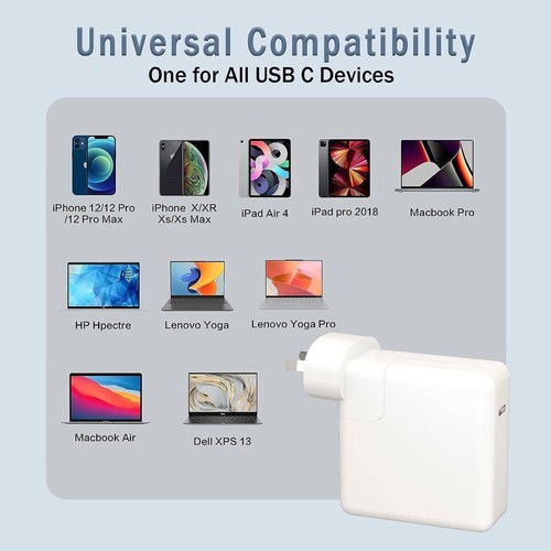 Power Adapter For Macbook Air Pro 45W 60W 85W Macbook Chargers USB Type C 96W M2 - Picture 19 of 19