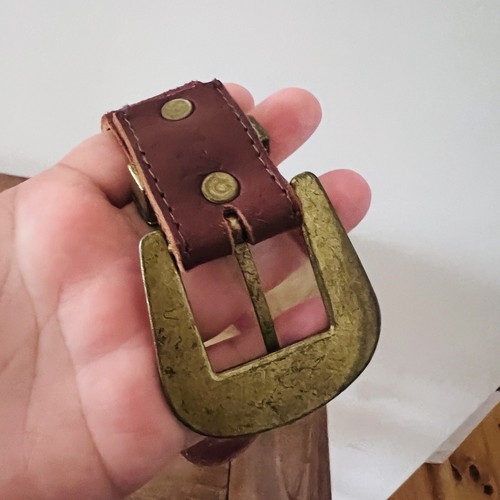 Siricco Vintage Disney Mickey Mouse Leather Belt Size 34/86 Embossed Brass Brown - Picture 6 of 24