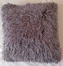 Luxe Glimmer Fluffy Faux Fur Shaggy Sparkle Large Cushion Cover Sofa Chair Bed