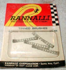 (4) Slot Car Tinned Pick Up Brushes by Rannalli #1803 NOS Original Vintage 1960s