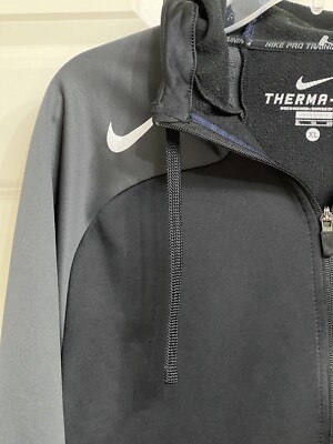 Nike pro training Therma Fit Men's Black, Blue & Gray Hooded