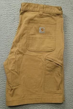 Carhartt Rugged Flex Relaxed Fit Men's 40 (38) Khaki Rigby Short 102514-918