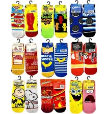 2 PAIR Novelty Socks Fun Crazy Colorful Snack Food Designs Gift Men Women Teens