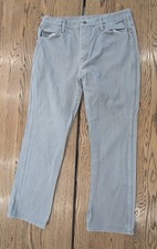 Wrangler 936CML Mens 36x32 Gray Cowboy Cut Slim Fit Jeans 100 Cotton Western