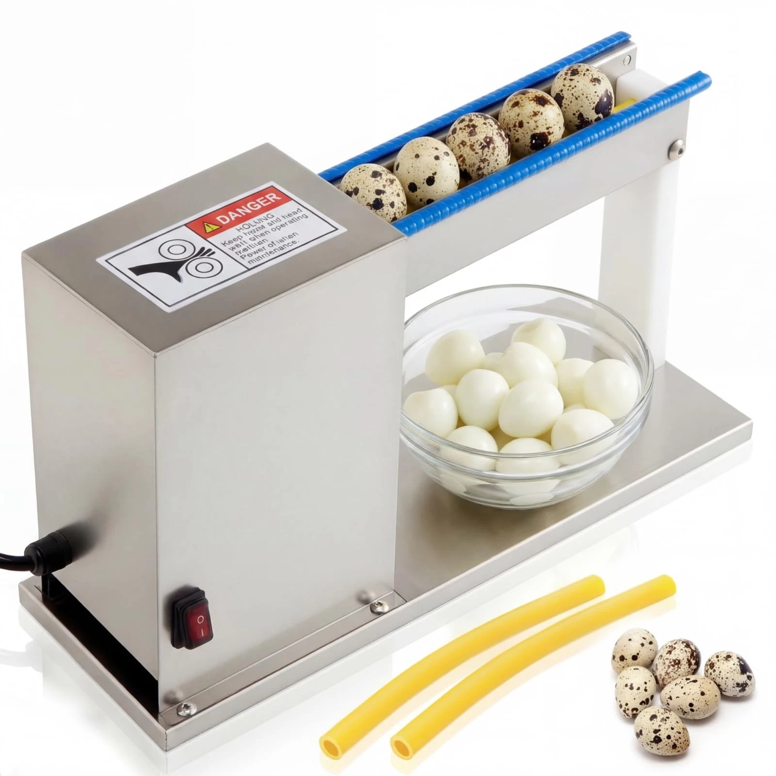 Lanties Electric Quail Egg Peeler Machine for Hard Boiled Quail Eggs, Stainle...
