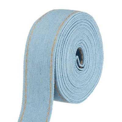 Jeansband 1\'', 3,3 Yard zum Basteln, Uni-Streifen hellblau