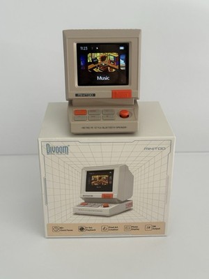 Divoom MiniToo Retro Computer Bluetooth Speaker 5W Pixel Art Display White