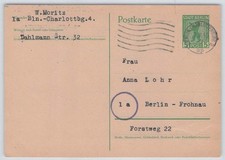 SBZ P 1 als Ortskarte BERLIN-CHARLOTTENBURG 7.8.45 (FR&Uuml;HES DATUM) 769