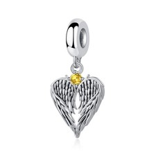 Spread Angle Wings Dangle Charm Nov Birthstone Bead for Bracelet Women G