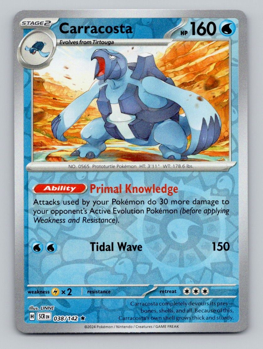 Reverse Holo Carracosta 38/142 Rare Stellar Crown Pokemon