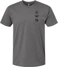FLY RACING Fits Atom Tee Gunmetal Heather Medium - Comfortable Cotton Blend