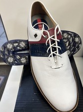 🆕 FOOTJOY Premiere DryJoy Golf Shoes, White/Blue/Red, Size 9.5M, PGA SELLER