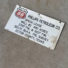 Vintage Phillips 66 Petroleum Speck Lease Sign Ector County TX metal oilfield