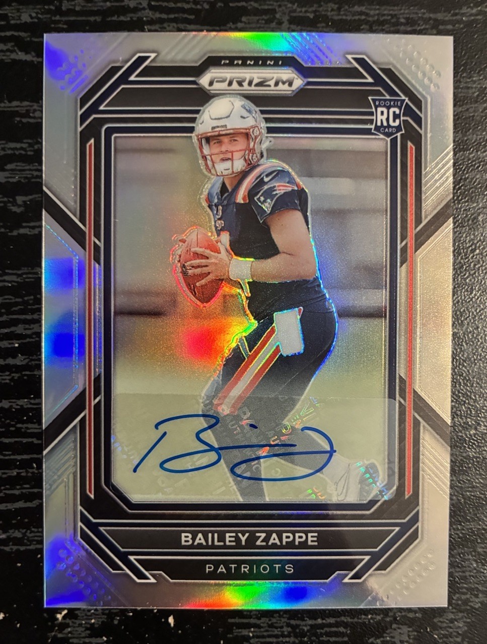 2022 Panini Prizm Silver Rookie Card RC Auto Autograph #305 Bailey Zappe NE Pats