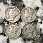 Mercury Dimes 1939,1939,1942, And 1945