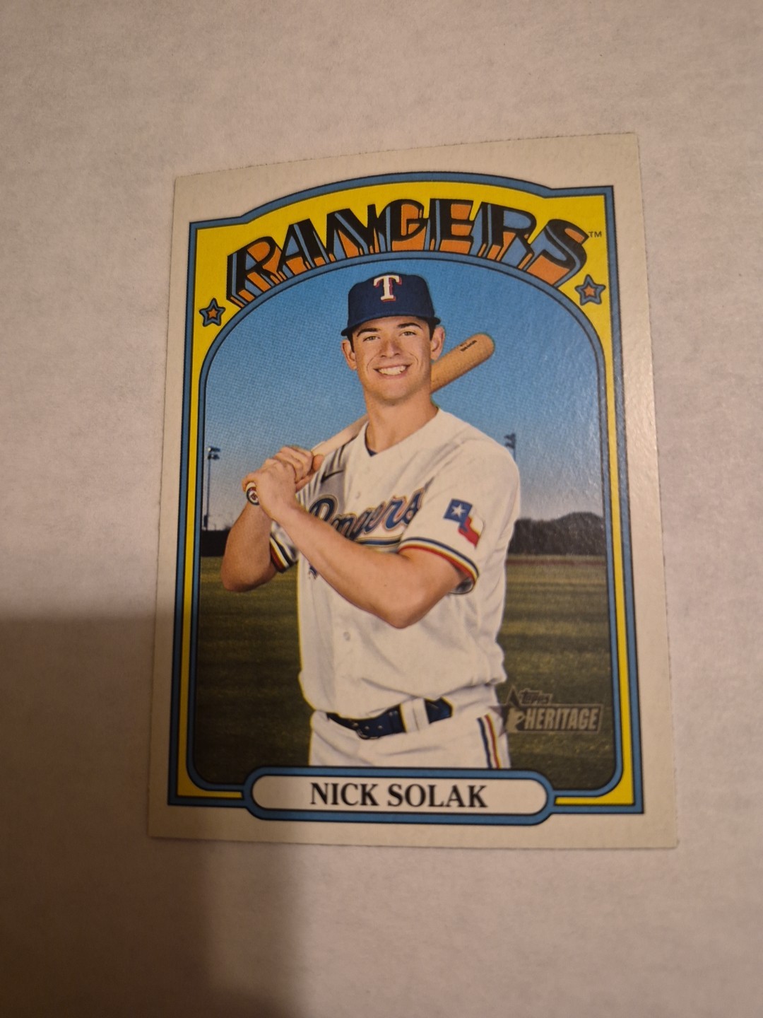 NICK SOLAK 2021 TOPPS HERITAGE #277 FREE SHIPPING 