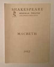 Macbeth  - Ralph RICHARDSON Margaret LEIGHTON - Stratford Theatre Programme 1952