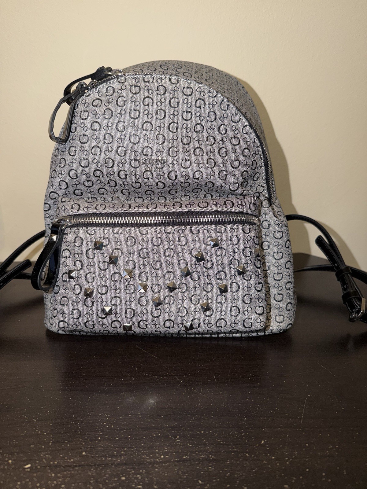 Zayn Grey Black Adjustable Logo Studded