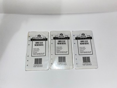 Lot Of 3 80 Sheets Loose Leaf Memo Refill Lined Paper 6 Ring 6-3/4 x 3-3/4