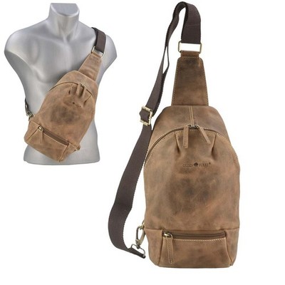 Greenburry Leder Umhängetasche CrossOver Bag III BodyBag Eingurtrucksack Vintage