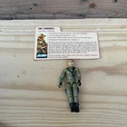 Vintage 1982 GI JOE  TANK COMMANDER Code Name STEELER w FILE CARD Tight