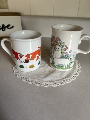 Two Cute Cat Mugs. One Dumping Scotland