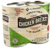Member's Mark Premium Chunk Chicken Breast, 12.5 Oz - 6 Pack, (Free Shipping)