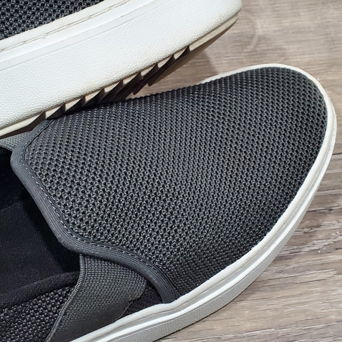 Eileen Fisher Pep Flyknit Gray Mesh Slip-On Loafers Eileen Fisher Pep Graphite Gray Mesh Slip On Platform  main image 3
