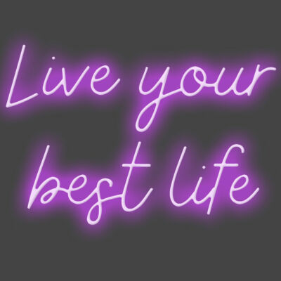 Live Your Best Life Acrylic 17''x14'' Neon Sign Lamp Light With Dimmer