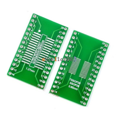 10PCS SOP28 SSOP28 TSSOP28 to DIP28 Adapter Converter PCB Board 0.65/1.27mm
