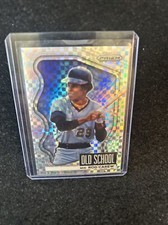 2022 PRIZM OLD SCHOOL POWER PLAID HYPER PRIZM ROD CAREW /75