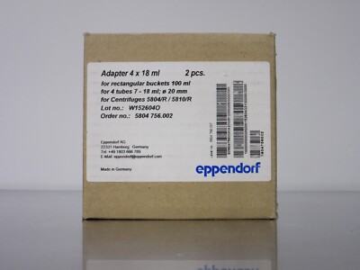 Eppendorf 5804 756 002 Tube Adapters 4 x 7-18ml