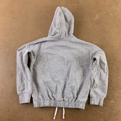 Reebok Girls Small (7) Heather Gray Drawstring Waist Long Sleeve Pullover Hoodie - Picture 3 of 3