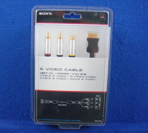 ps3 S-VIDEO CABLE LEAD Official Sony NEW PS1 PS2 AV PlayStation TV PSX OEM