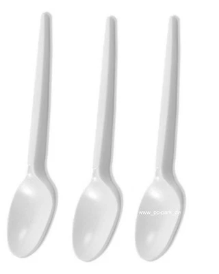 TRENDSKY 500 x Plastiklöffel Wiederverwendbar Geschirr 17cm Löffel Speise Plastik Besteck