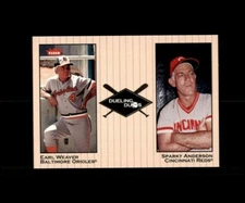 2002 Fleer Greats Dueling Duos Earl Weaver Sparky Anderson #11